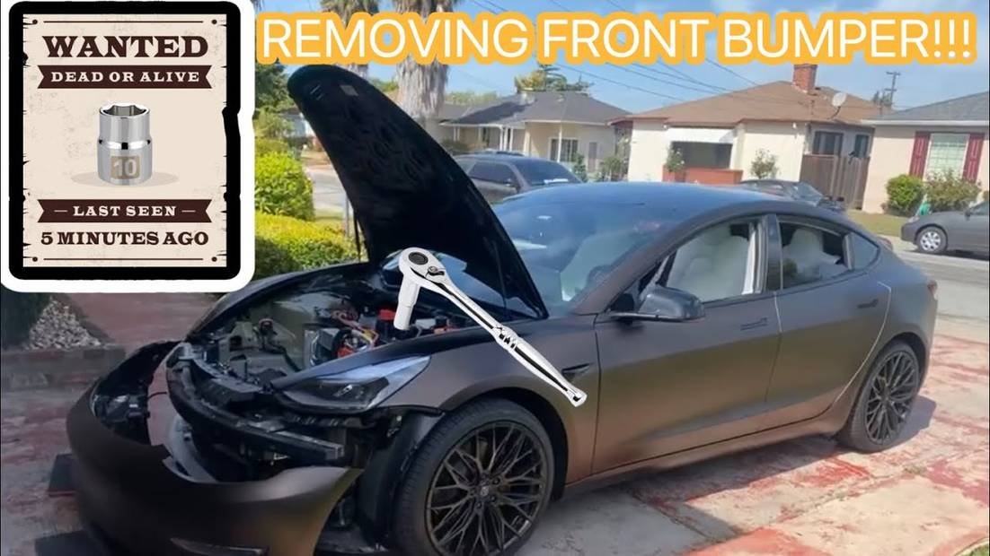 tesla model 3 front bumper replacement