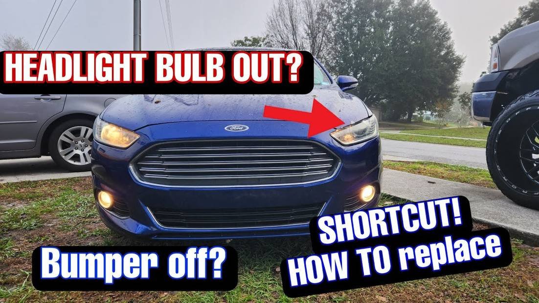 2015 ford fusion headlight bulb replacement